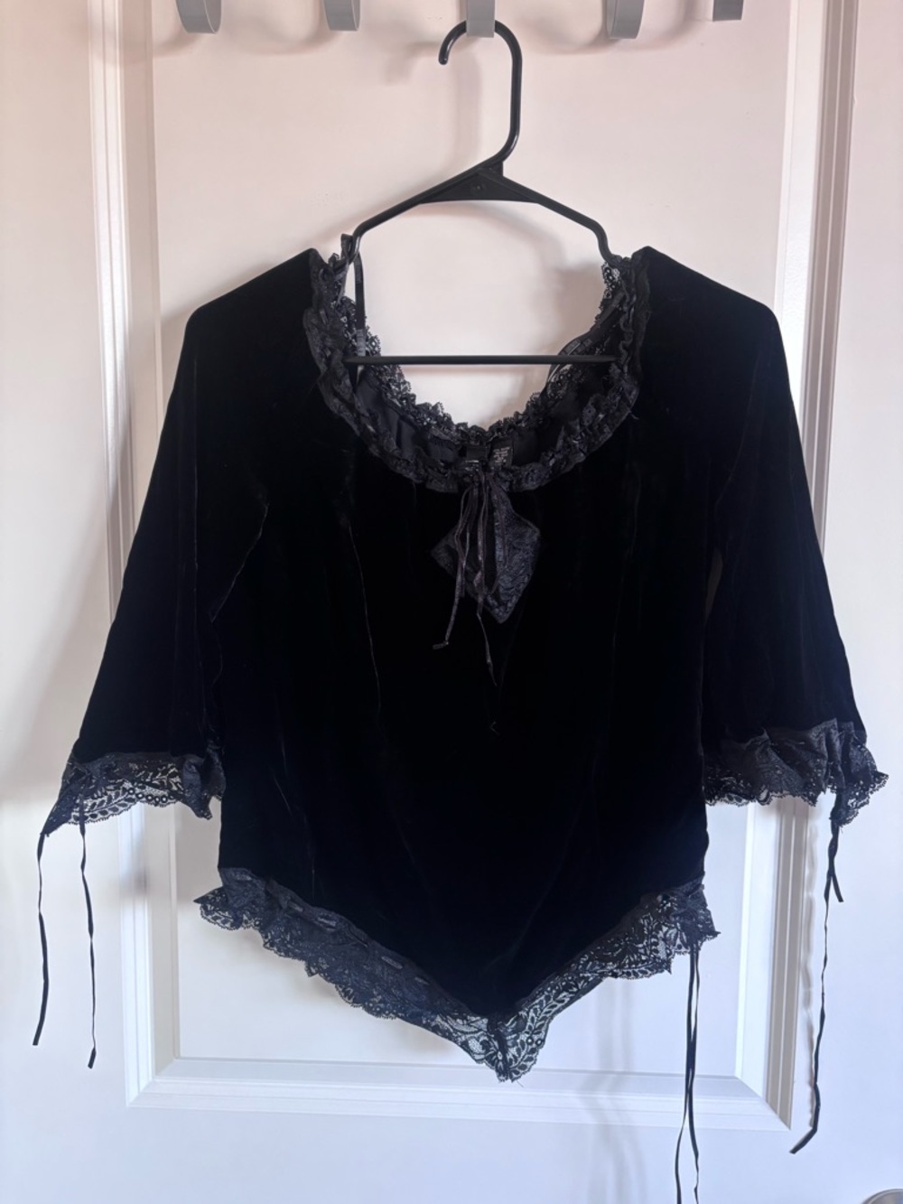 Goth Fairy Velvet Black Dreamy Top